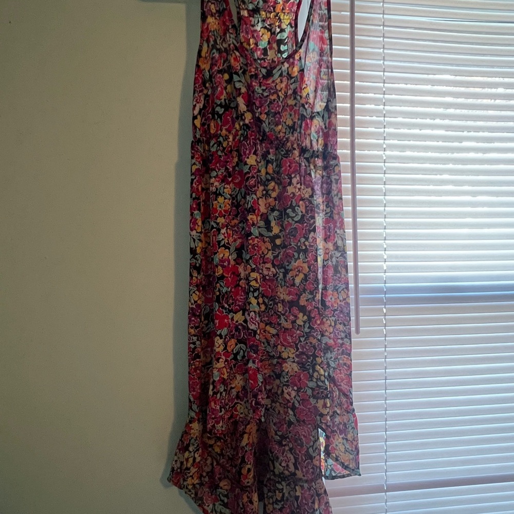 Xhilaration Multicolor Floral High Low Dress